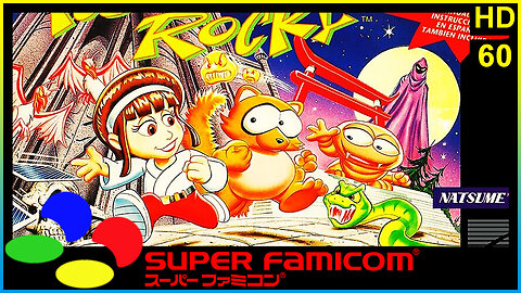 Pocky and Rocky. (Super Nintendo / SNES) Complete CO-OP (2 Player) Playthrough.