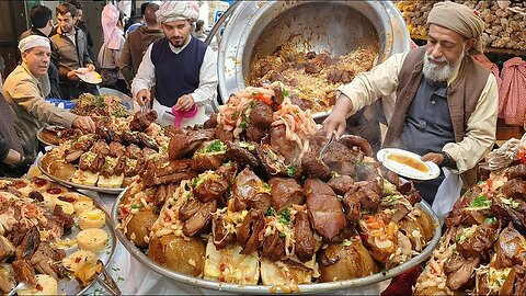 Original 100 KG Kabuli Pulao | Giant Meat prepared | Street food