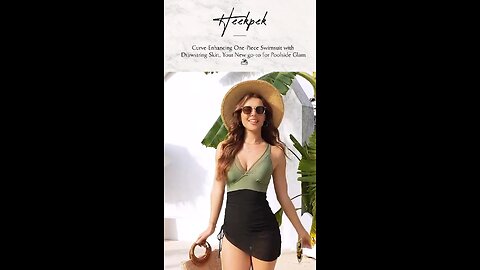 Heekpek Curve-Enhancing One-Piece Swimsuit with Drawstring Skirt☀️🏖️