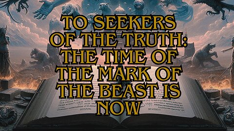 To Seekers of The Truth: The Time of The Mark of The Beast is Now