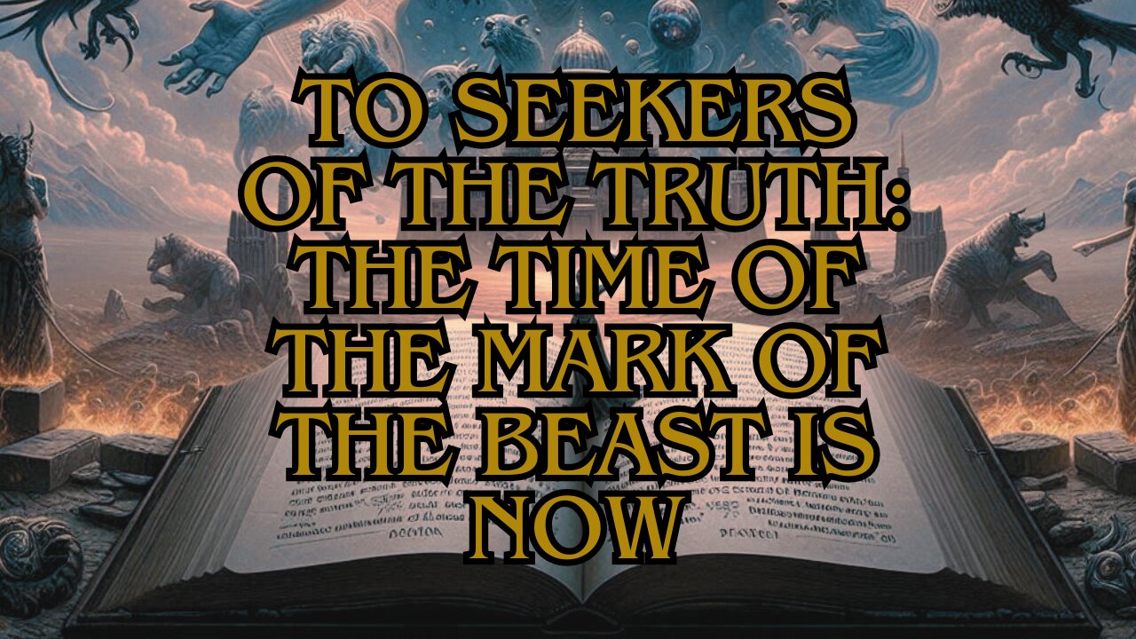 To Seekers of The Truth: The Time of The Mark of The Beast is Now