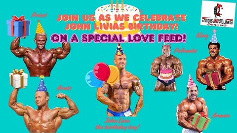 Celebrate John Livia's birthday with Lee Priest, Jason Arntz, King Kamali, Armon Adibi, and more.