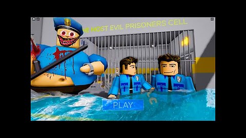 WATER NIGHTMARE MODE! BARRY'S PRISON RUN! A lot of Nightmare POLICE PLAYERS (#Obby) #Roblox