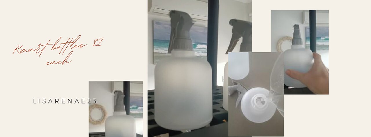Spray bottles $2 Kmart