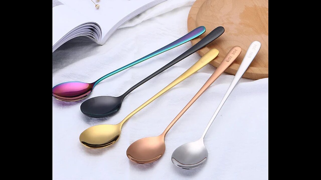 Stainless Steel Spoon, with Thick Material, Polished Edges, Comfortable Grip, for Soup, Coffee