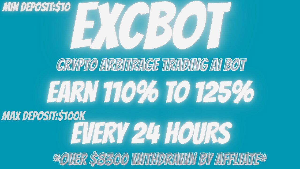 Excbot Video |Affliate Withdraws Over $8300~Link Below To Join !