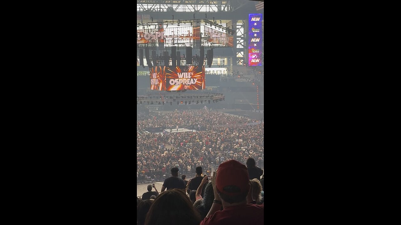 AEW All In:Texas Will Ospreay entrance Globe Life Field Arlington TX