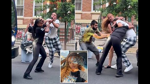 Watch the moment a Queens woman is violently attacked in parking spot brawl
