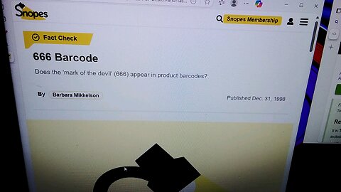666 Barcode. Snopes. The Beast Man.