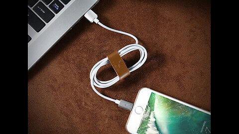 Secure and Organize Cables with Genuine Leather Cable Organizer