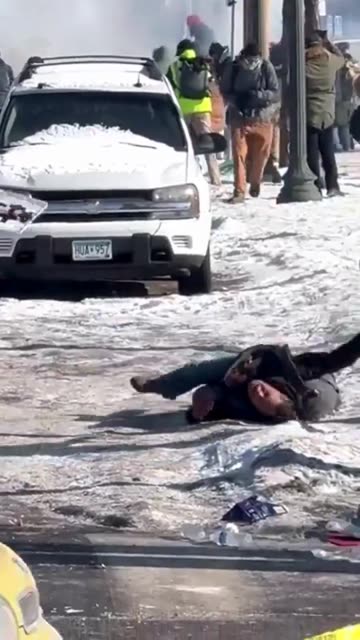 Anti- ICE Agitator Picks Up Flashbang, Instantly Regrets It