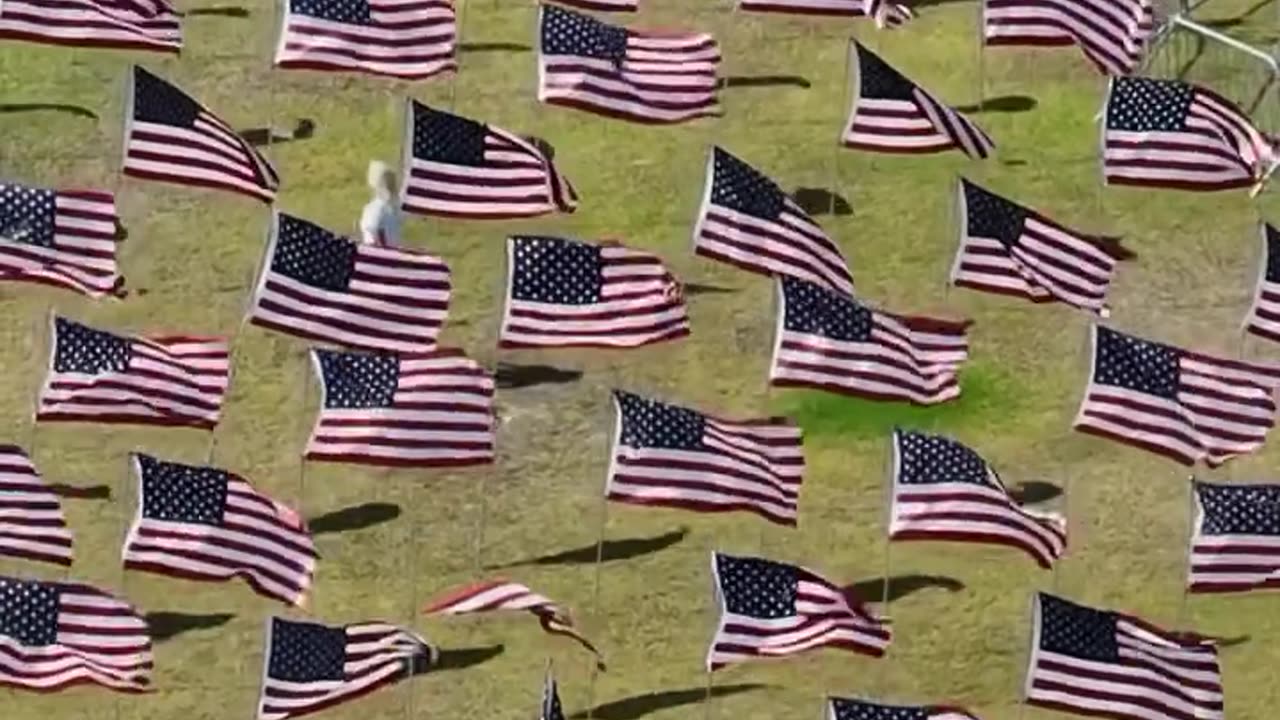 Nearly 3,000 Flags Representing a Life Lost on 9/11