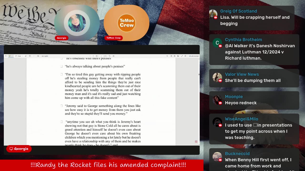 "Randy The Rocket STRIKES BACK: Amended Complaint Filed Against the Criminal 10!