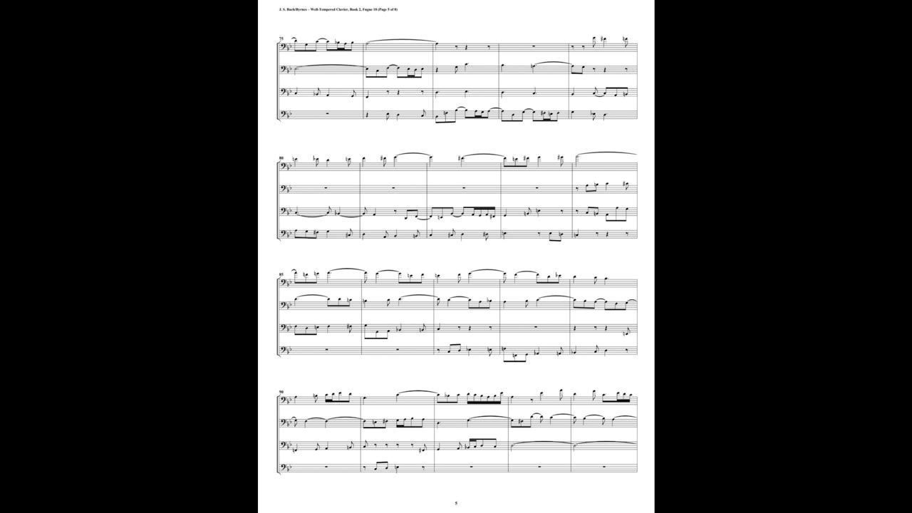 J.S. Bach - Well-Tempered Clavier: Part 2 - Fugue 08 (Bassoon Quartet)