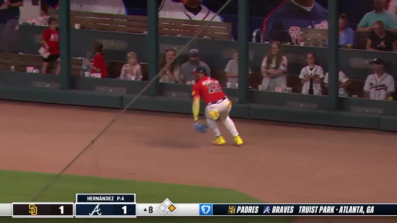 Ronald Acuña Jr. también luce con el brazo