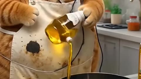 AI Short Video Cat Enjoy Holiday