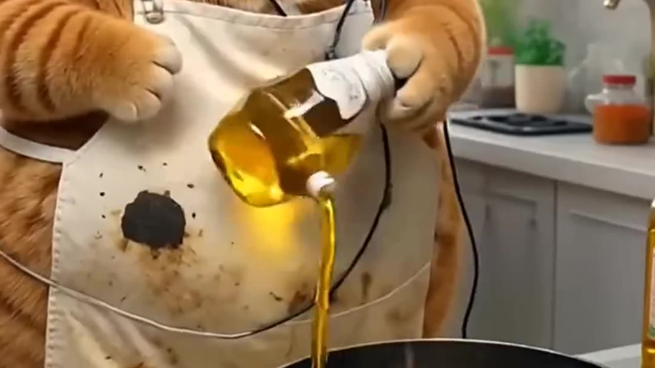 AI Short Video Cat Enjoy Holiday