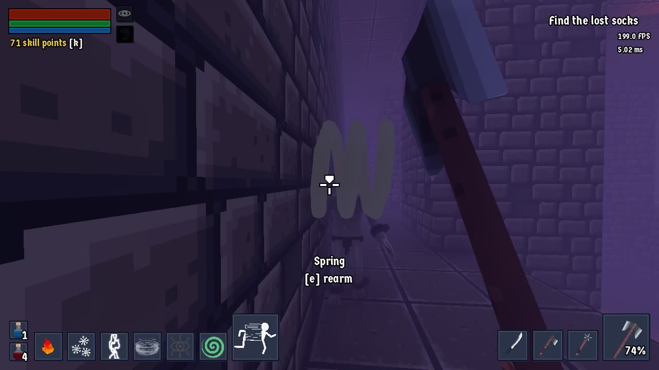 KICKSALOT 0.6.0.02 - mid air ghoul does not trigger spring