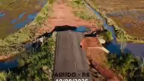 Veja como está a situação da RS-348 há mais de um ano após as enchentes de 2024