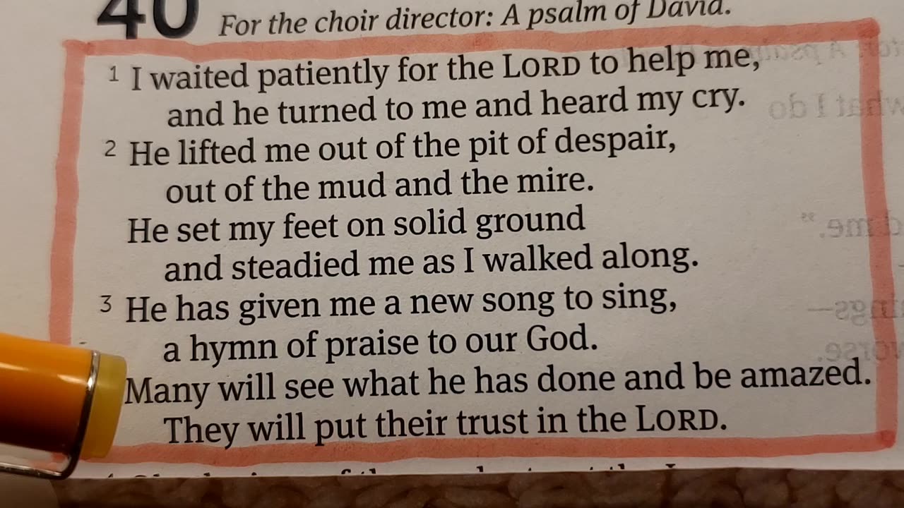 I waited patiently for the LORD to help me, and he turned to me and heard my cry..