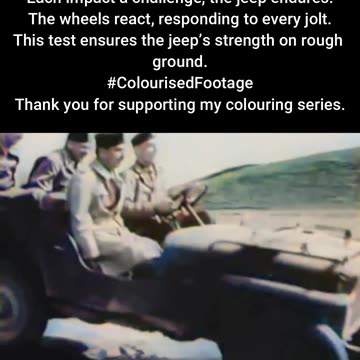 US Army Jeep Suspension Test #ColourisedHistory