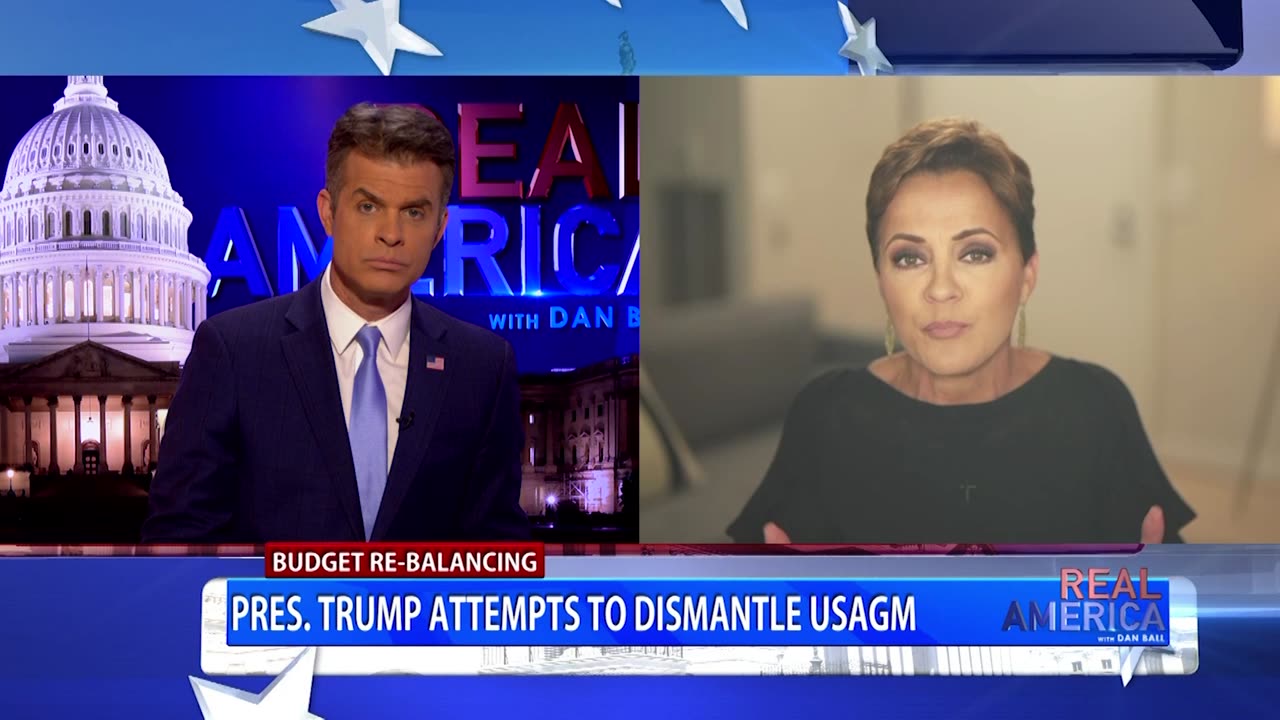 REAL AMERICA -- Dan Ball W/ Kari Lake, Defunding Biased Media Organizations, 4/7/25
