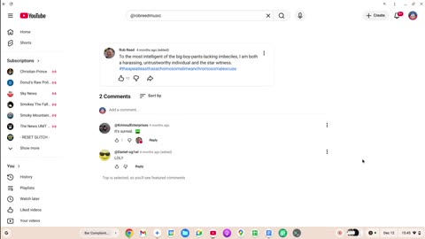 Rob Reed Character Witness: "Star Witness"/"Harassing Individual"/Ch0mo Slander 12-12-25