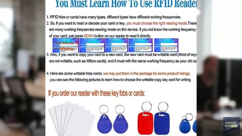 TO BE SECOND JASAG RFID Reader Writer Duplicator, NFC Reader, 125KHz 13.56MHz RF
