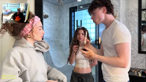 Reacting to Kalogeras Sisters NOAH DOES ELI'S PROM MAKEUP!