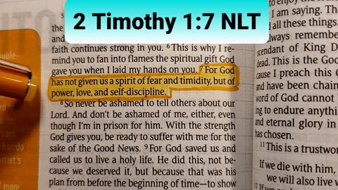 For God has not given us a spirit of fear and timidity, but of power, love, and self-discipline.
