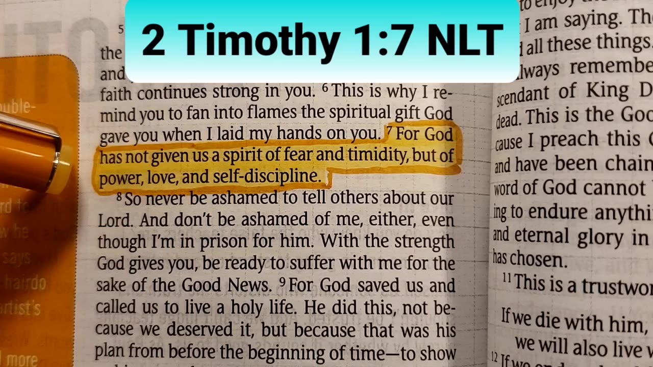 For God has not given us a spirit of fear and timidity, but of power, love, and self-discipline.
