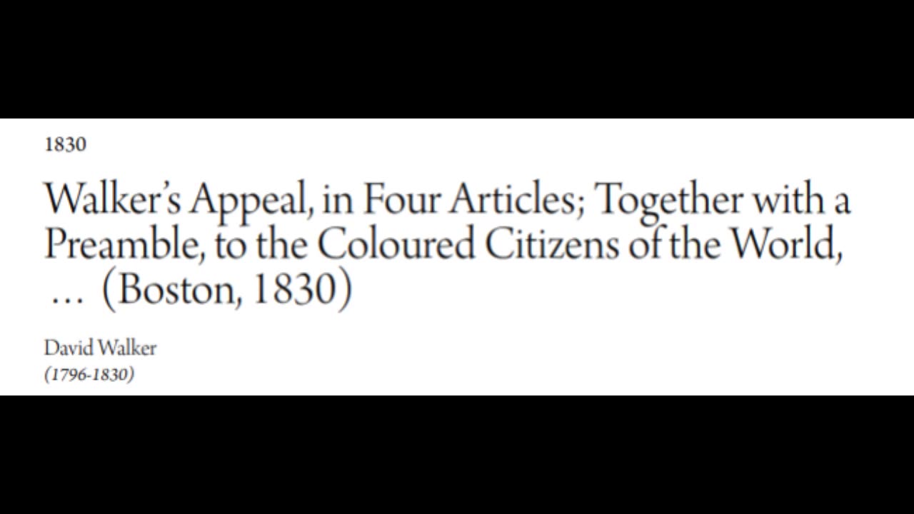 Walkers Appeal, Four Articles. Article 2, part 1.