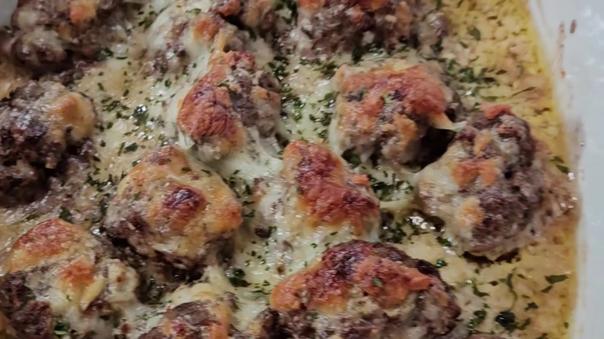 Meatballs Bake in Sauce Keto Friendly