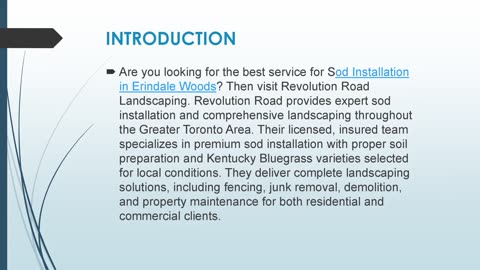 Best Sod Installation in Erindale Woods