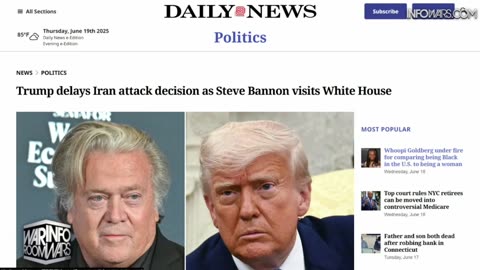 The Alex Jones Show & The War Room in Full HD for June 19, 2025.