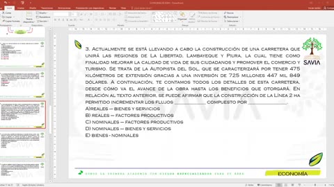 SAVIA REGULAR 2025 | Semana 05 | Economía