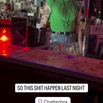 Bartender pulls out baseball bat on a customer liking TRUMP