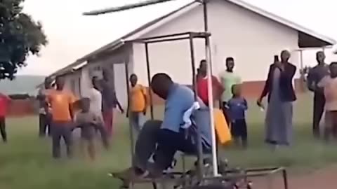 His homemade helicopter is not up to scratch