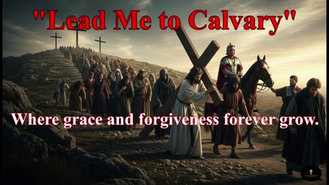 "Lead Me to Calvary", Lead me down to where You died for me.