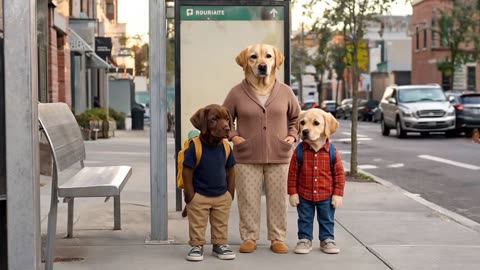 Dog Mom Sends Her Puppies to School for the First Time
