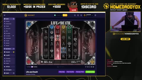 TURNING $0.40 TO $134 (MEGA WIN) | Life and Death | Roobet Gambling