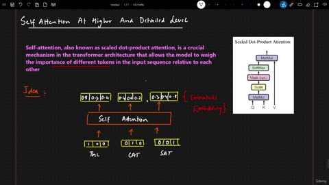 58.4 Self Attention Layer Working Krish Naik ML