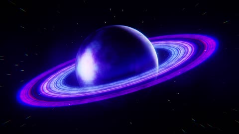 Stylized planet Saturn