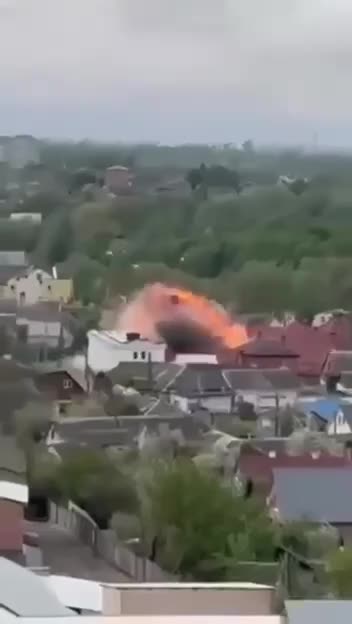 Russian Drone Smashes into Village Near Sumy