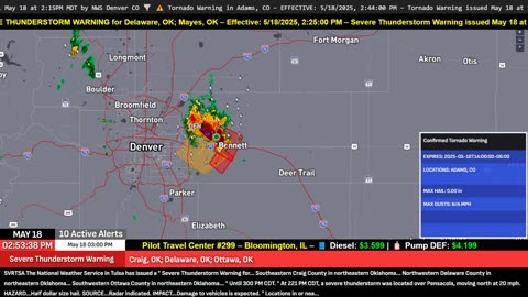 🌪️ CONFIRMED TORNADO WARNING – DENVER AREA | MAY 18