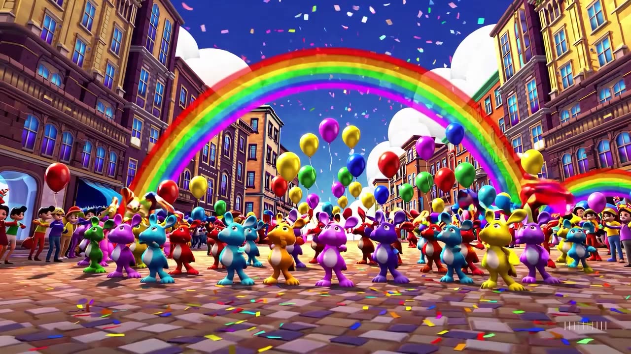 [animated kids song] Colors of the Rainbow Parade