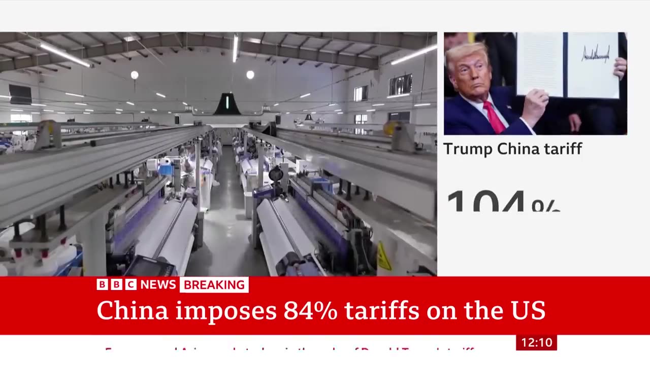 China imposes 84% tariffs on the US _ BBC News
