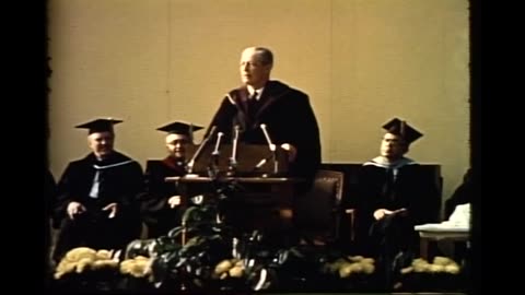 June 8, 1958 - Color Footage of British Prime Minister Harold Macmillan at DePauw University
