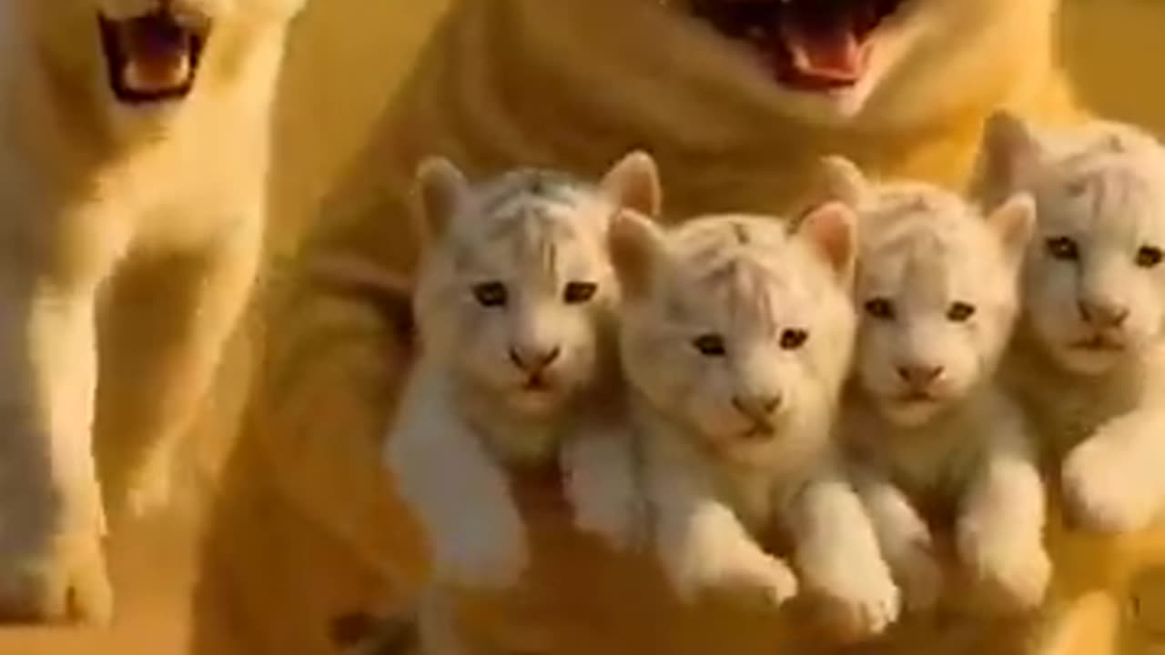 Orange Cat Saves Baby Panda 🐱🐼 Funny AI Animation