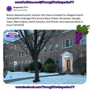 Boston Massachusetts Teacher John Gavin Arrested For Alleged Explicit Texting With Underage Girls
